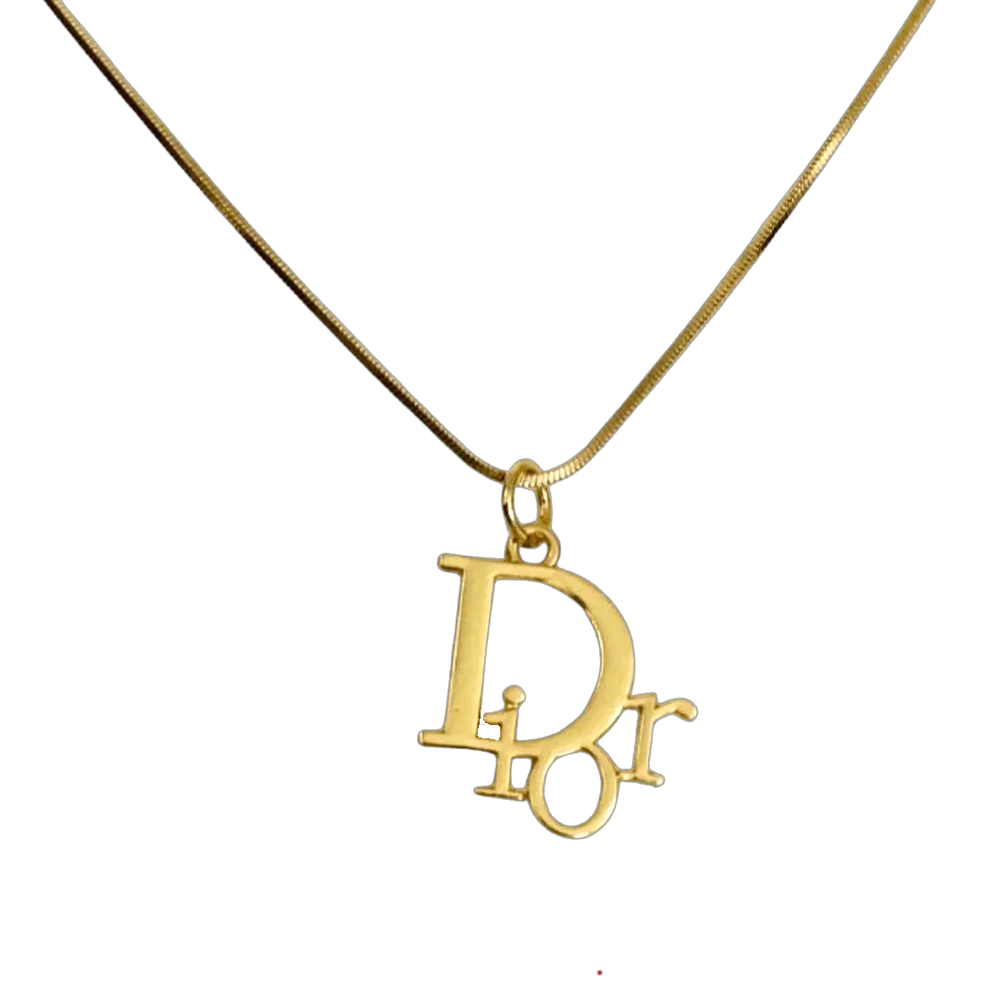 Vintage Christian Dior Necklace, Chain Necklace Gold, Choker
