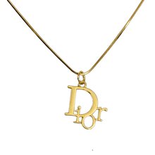 Load image into Gallery viewer, dior gold logo necklace
