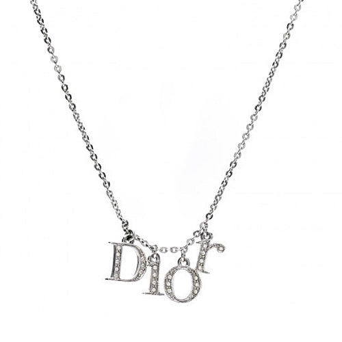 Reluxe Vintage thin chain J’adore Silver Letter Necklace