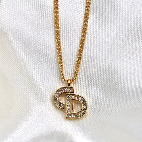 Reluxe Vintage Vintage CD Crystal Pendant Necklace