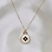 Load image into Gallery viewer, Reluxe Vintage White Flower LV Charm Necklaces
