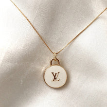 Load image into Gallery viewer, Reluxe Vintage White LV LV Charm Necklaces
